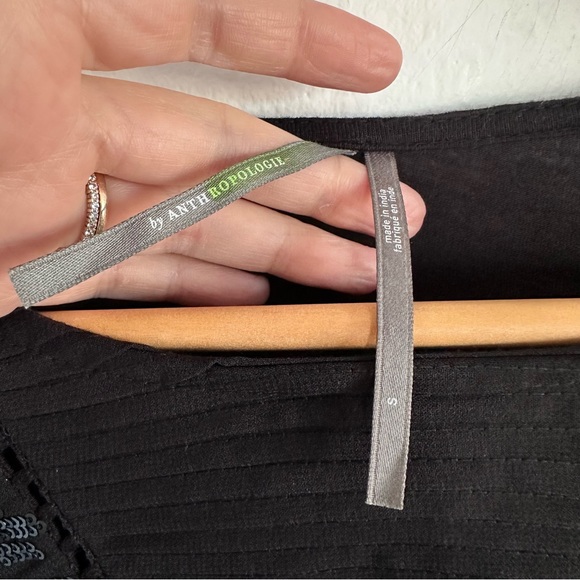 Anthropologie Sequined Top in Black - Picture 8 of 8